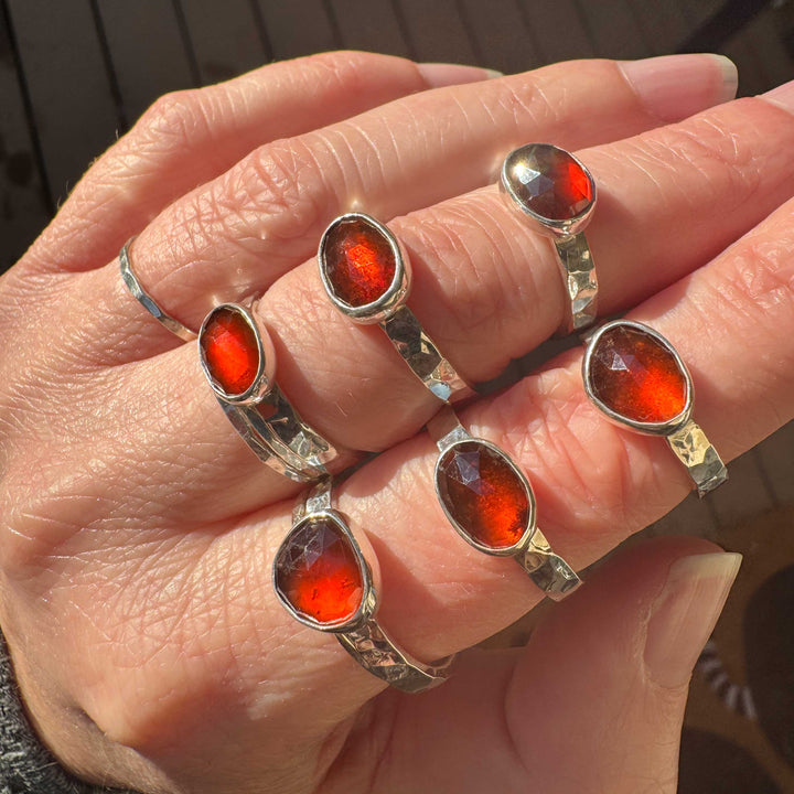 Hessonite Garnet Ring in Sterling Silver | Size 5