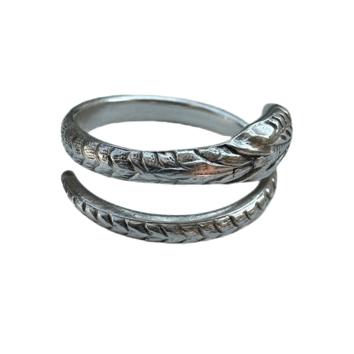 Coiled Snake Wrap Ring in Sterling Silver