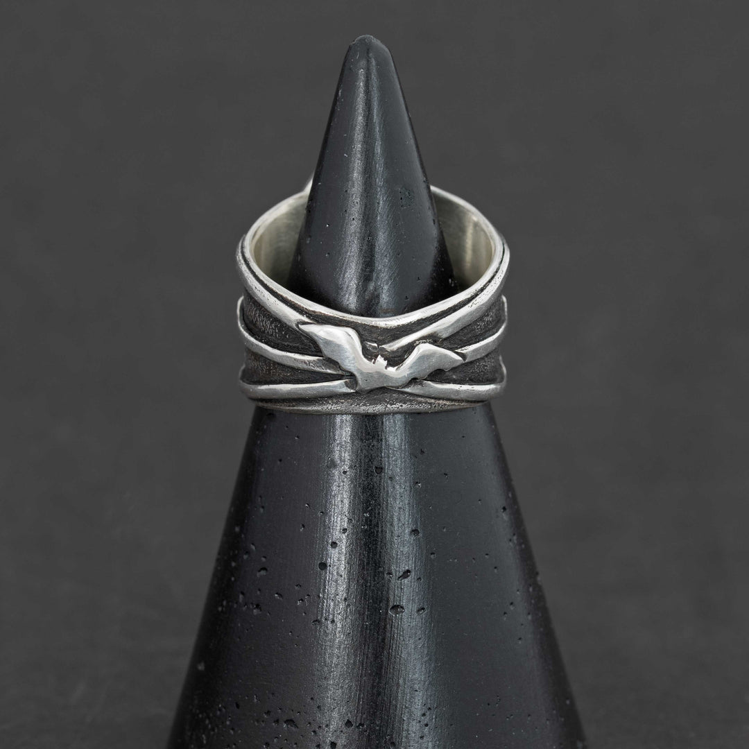 Gothic Dahlia Rose Cathedral Ring - Made to Size - Option 2