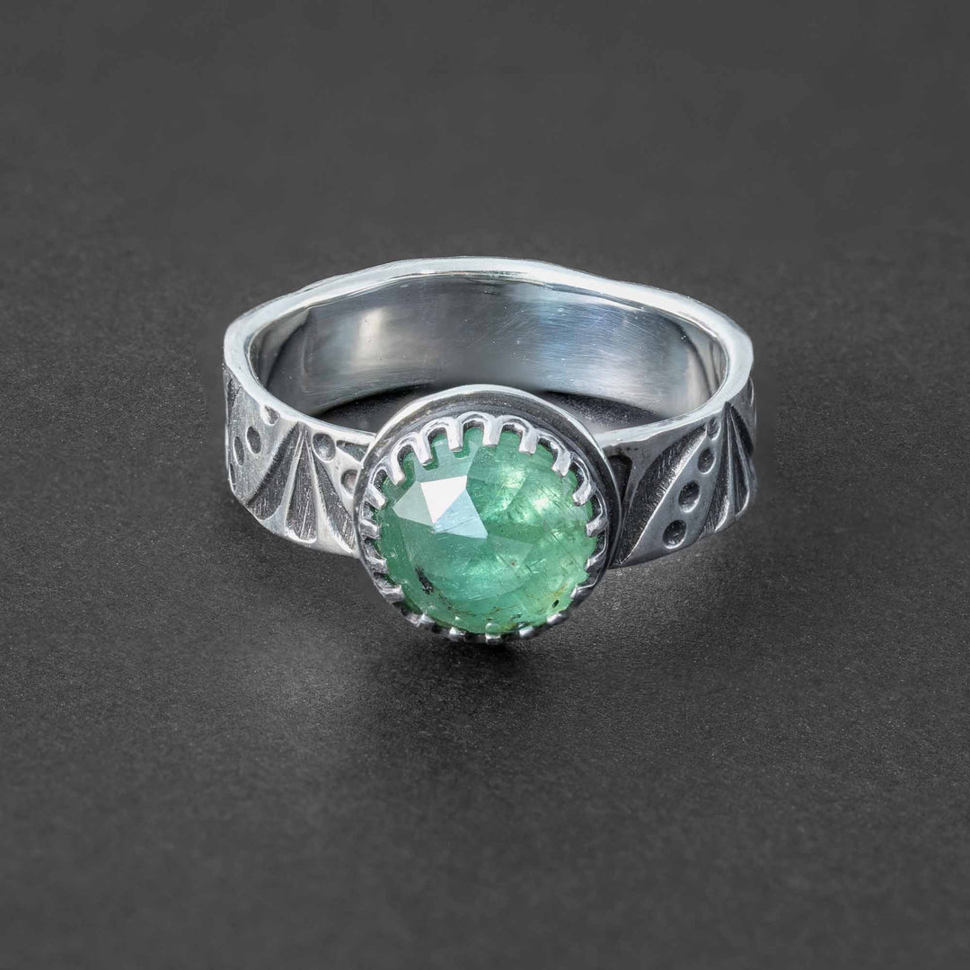Green Kyanite Ring in Sterling Silver