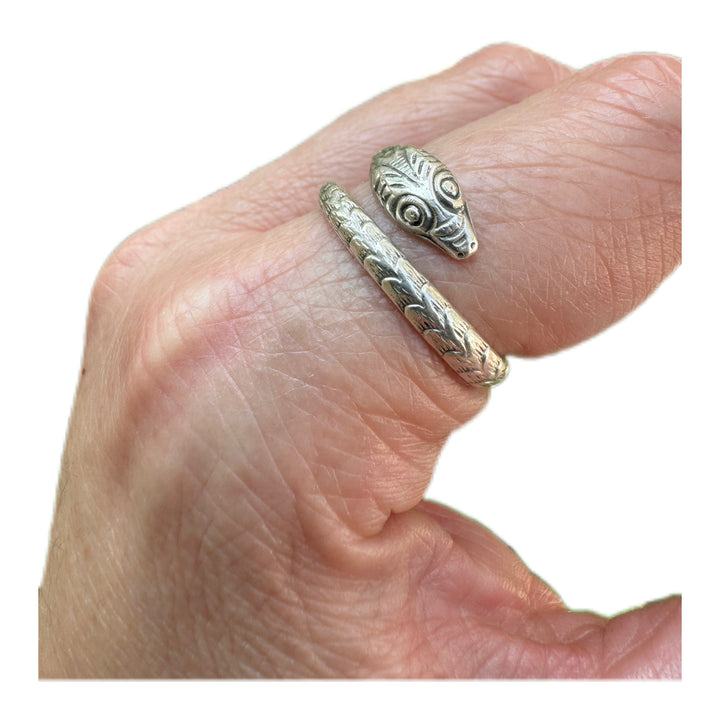 Coiled Snake Wrap Ring in Sterling Silver