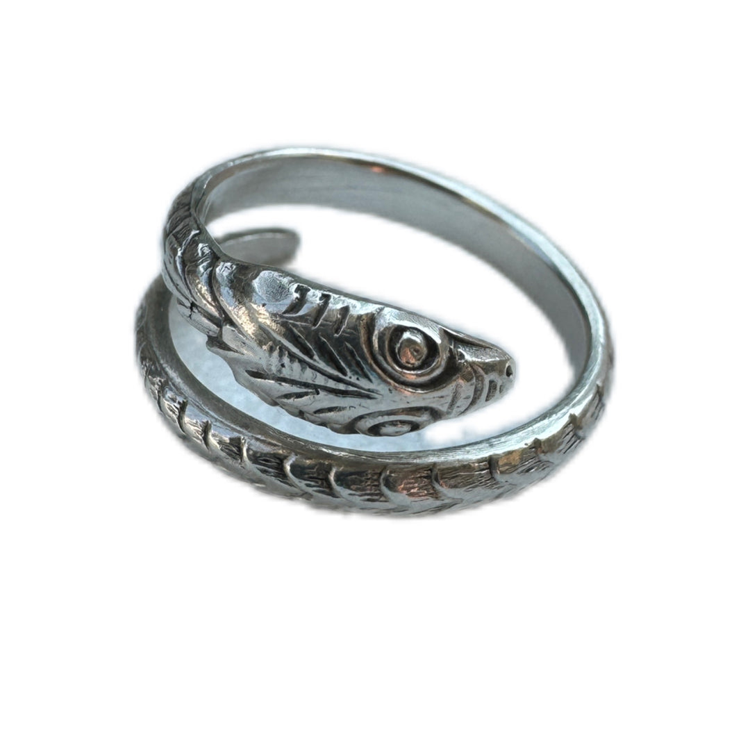 Coiled Snake Wrap Ring in Sterling Silver