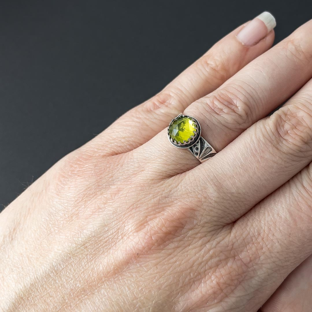 Buy Peridot and Opal Ring, Peridot and Fire Opal, Silver Double Stone Ring,  Peridot & Opal Adjustable Ring, Unique Peridot Double Stone Ring Online in  India - Etsy