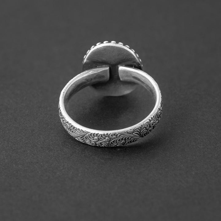 Silver Garnet Ring - January Birthstone Ring