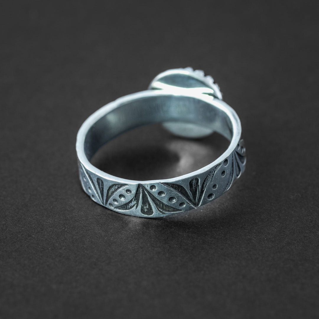 Silver Iolite Gemstone Ring